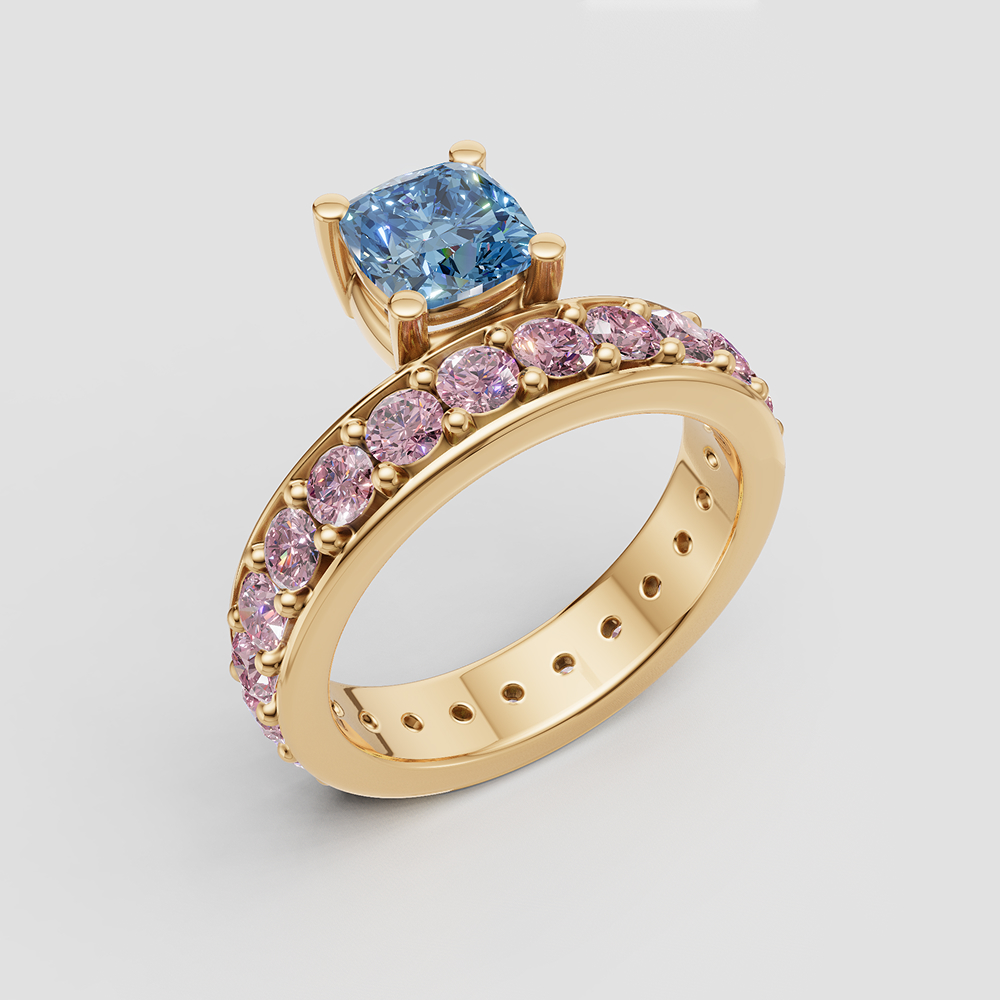 Side-Stone Eternity Band