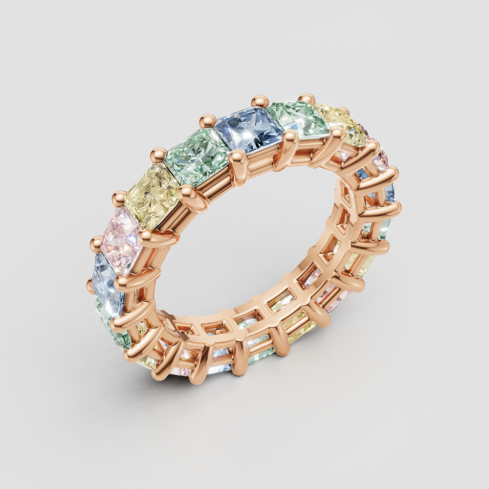 Multicolor eternity band — Joyería Aurum